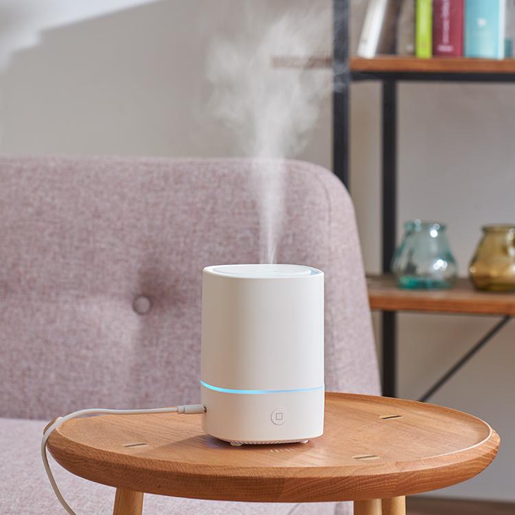 インテリア雑貨 アロマディフューザー 加湿器 コンパクト 無地 シンプル ギフト[加湿もできるライト付アロマディフューザー KEYUCA ケユカ] | KEYUCA | 02