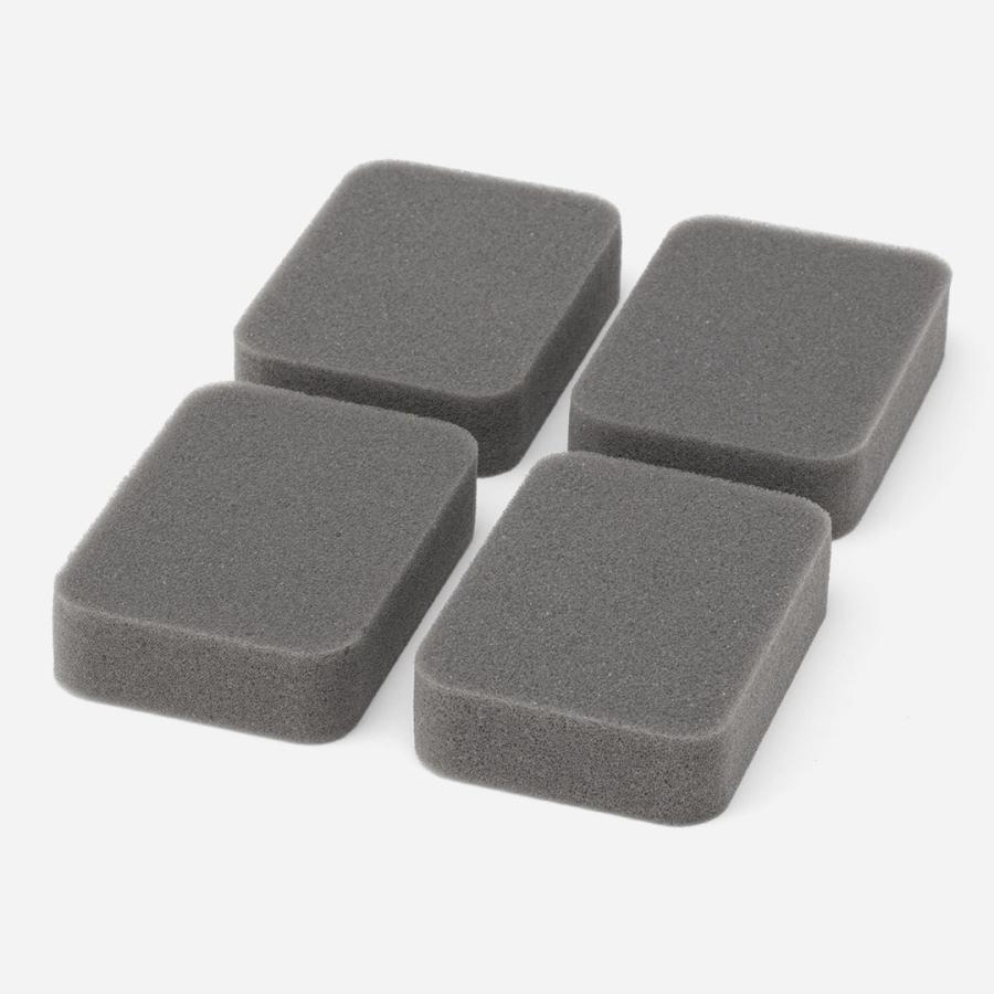 抗菌 スポンジ 食器洗い 洗いやすい キッチン 柔らかい 握りやすい シンプル 泡立ち 黒 ｜ KEYUCA socio 抗菌1週間ミニスポンジ 4個セット ケユカ | KEYUCA
