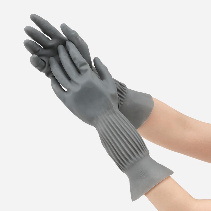 キッチン 皿洗い 掃除用具 手荒れ防止 キッチングローブ 抗菌 水が入りにくい｜ 指先と袖口にフィットするゴム手袋  KEYUCA(ケユカ) | KEYUCA