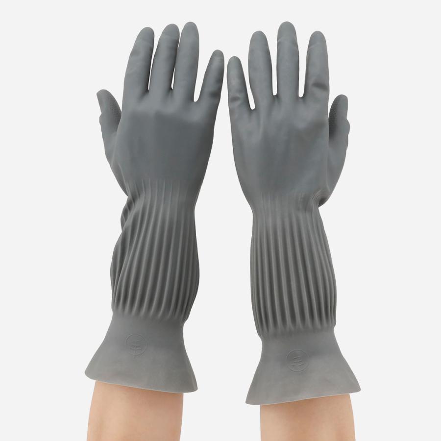 キッチン 皿洗い 掃除用具 手荒れ防止 キッチングローブ 抗菌 水が入りにくい｜ 指先と袖口にフィットするゴム手袋  KEYUCA(ケユカ) | KEYUCA | 01