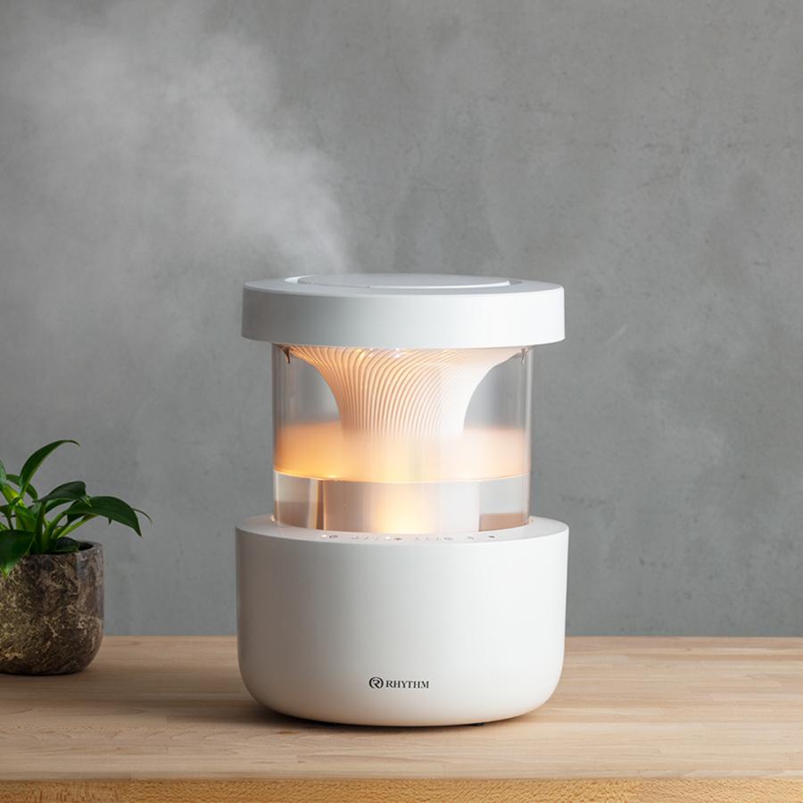 超音波式加湿器■新品■インフル対策■充実された装備機能■リモコン付き■消臭OK■ Life Ideas 超音波式加湿器 ホワイト USB充電式 卓上用 小型 超静音 空