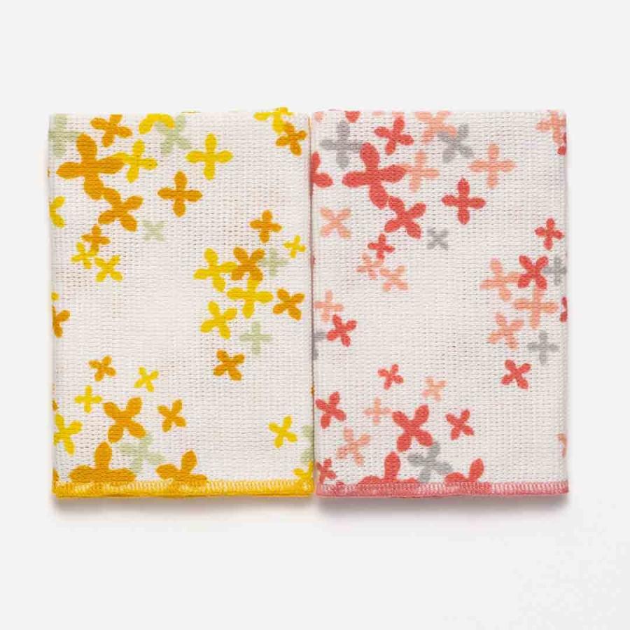 [日本製] DishCloth2 クロス 2枚セット オレンジ×ピンク 約35×35cm KEYUCA(ケユカ) (グッドプライス) | KEYUCA