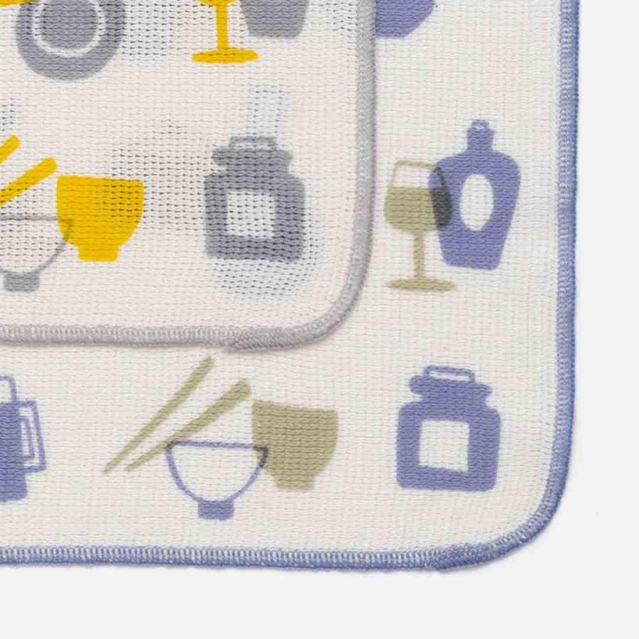 [日本製] DishCloth2 クロス 2枚セット イエロー×パープル 約35×35cmKEYUCA(ケユカ) (グッドプライス) | KEYUCA | 03