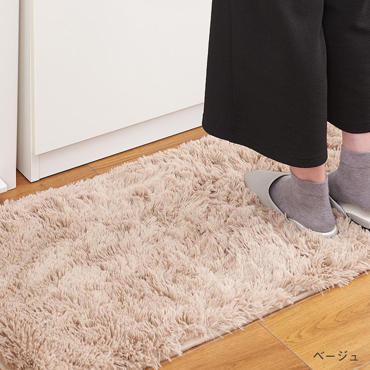 キッチン用品 台所用品 台所マット ラグマット キッチンラグ 滑り止め付き[シャギーキッチンマット 50×240cm グレー KEYUCA ケユカ] | KEYUCA | 03