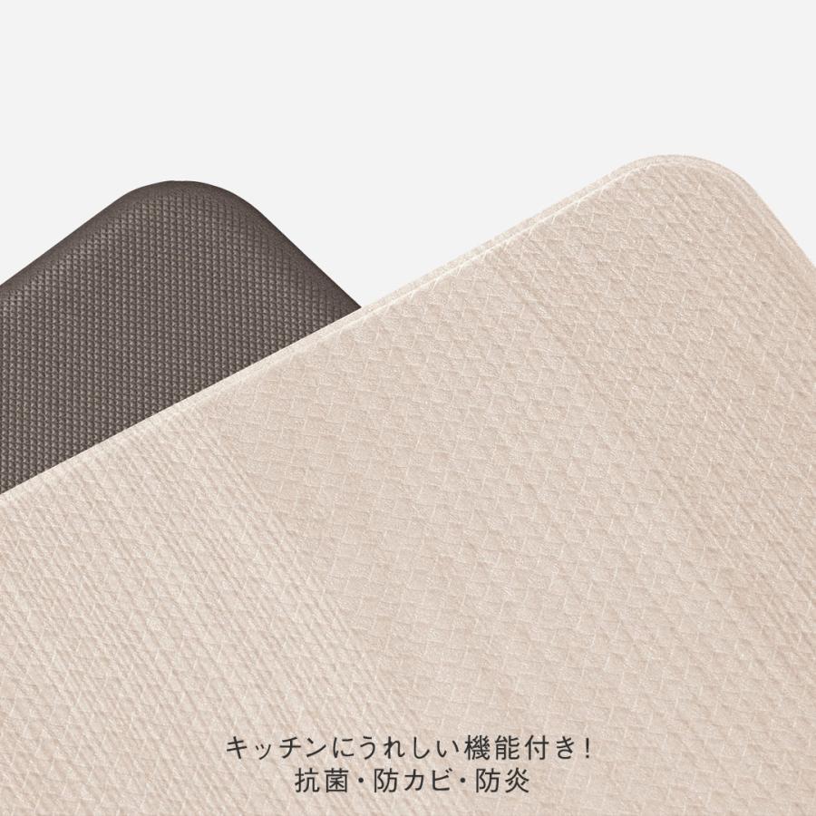 キッチンマット マット 台所マット キッチンラグ キッチン ｜ 拭けるキッチンマット木目 45×240cm アイボリー | 抗菌 防カビ 防炎 KEYUCA(ケユカ) | KEYUCA | 03