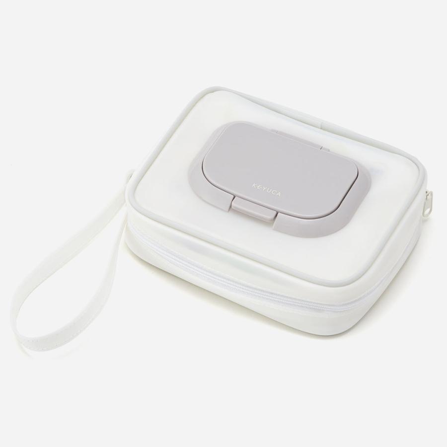 ウェットティッシュ ポーチ 抗菌 フタ付き おしりふき ポーチ ワンプッシュ パッキン 乾きにくい ストラップ付 ｜ KEYUCA ウェットシート用ポーチ ケユカ | KEYUCA