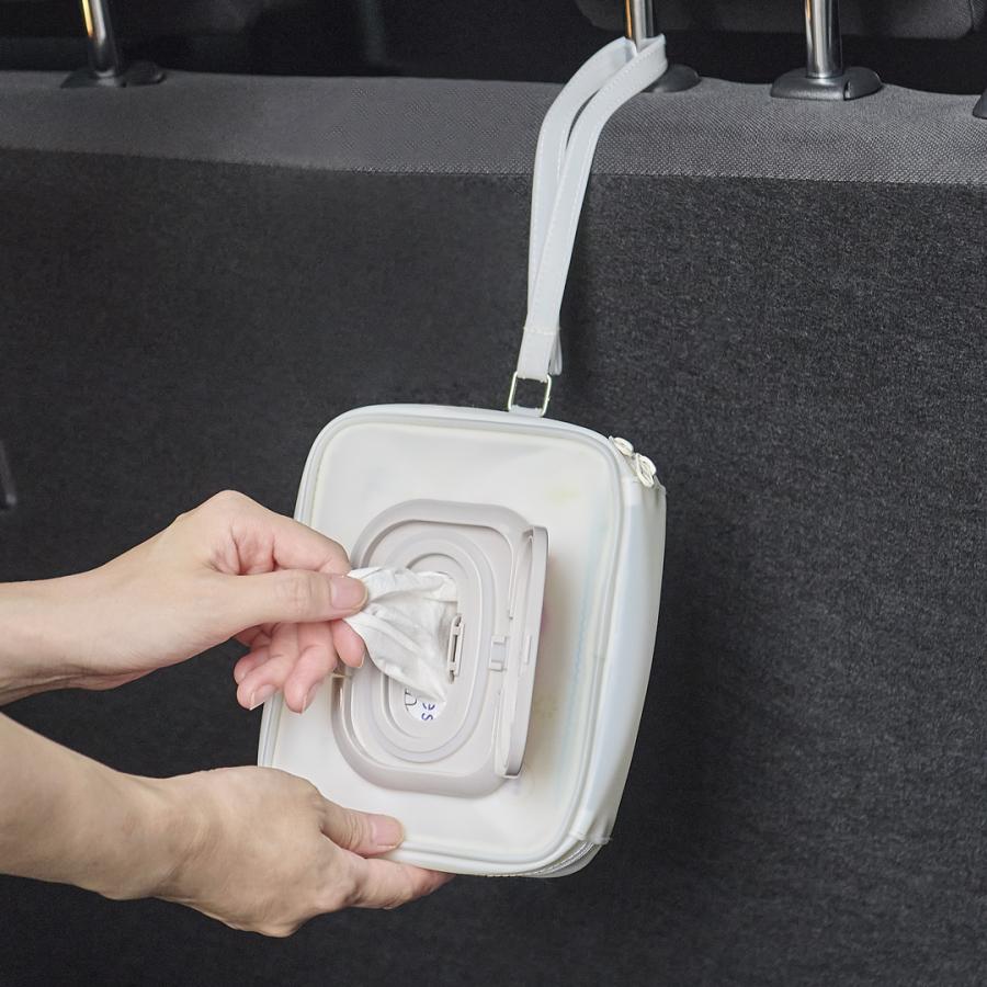 ウェットティッシュ ポーチ 抗菌 フタ付き おしりふき ポーチ ワンプッシュ パッキン 乾きにくい ストラップ付 ｜ KEYUCA ウェットシート用ポーチ ケユカ | KEYUCA | 04