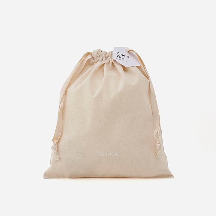ギフトバッグ プレゼント 贈り物 梱包 包装 ポーチ シンプル｜【セルフラッピング専用】C巾着 Mサイズ アイボリー KEYUCA(ケユカ) | KEYUCA