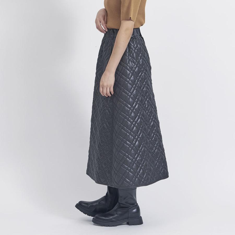 レディース 新作 スカート 防汚 撥水 すごナノ撥水 レイヤード 保温 ウエスト調整 キルティング ｜ 【すごナノ撥水】デザインキルトスカート  KEYUCA(ケユカ) | KEYUCA | 03