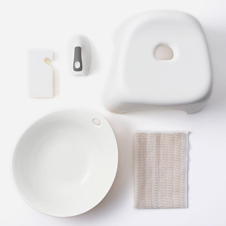 KEYUCA（ケユカ） お風呂用品 バスセット おけ 桶 浴用タオル 椅子