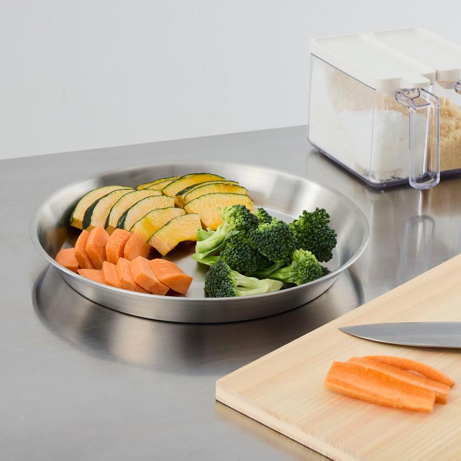 お皿 円形 食器 シンプル プレート 取り皿 とり皿 ｜ Loozaステンレスプレート24cm  KEYUCA(ケユカ) | KEYUCA | 03