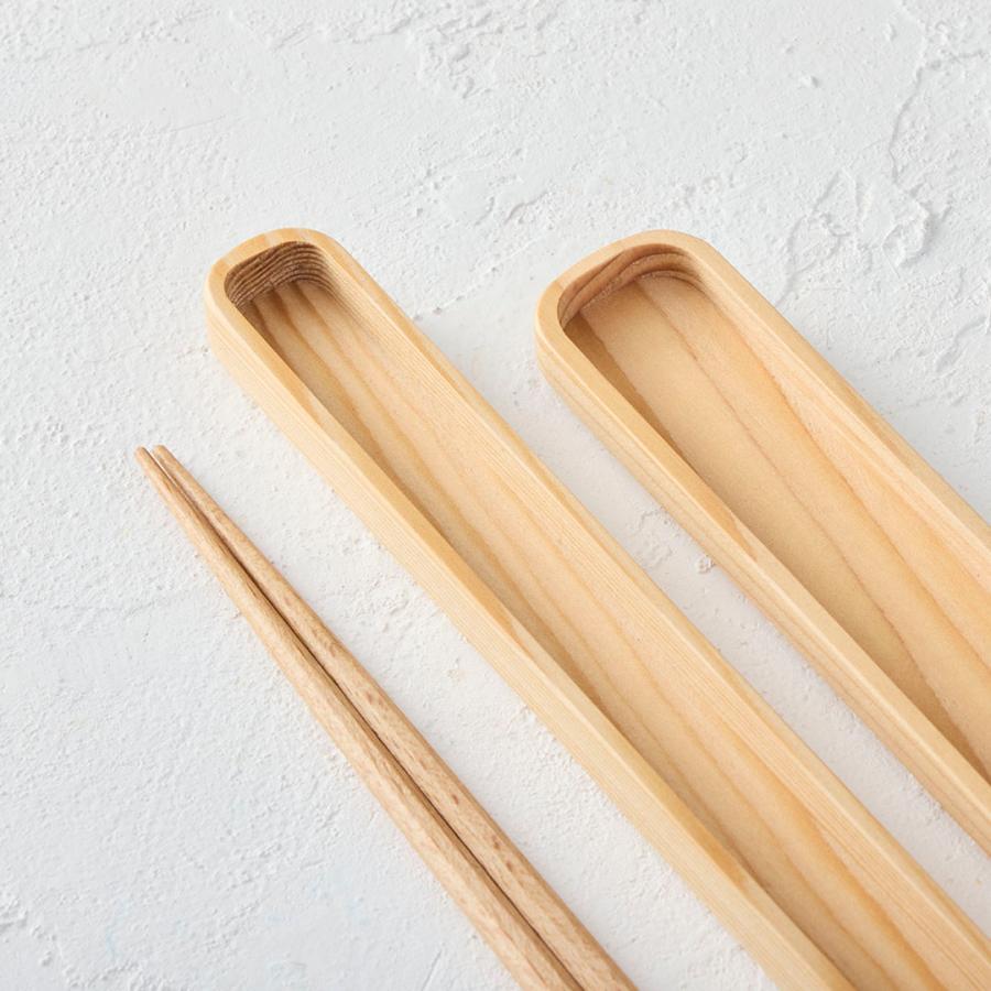 国産 お箸 箸入れ お弁当 天然木 ゴムバンド付き 食洗機可 ｜ [山中塗] 食洗 天然木ランチ箸＆ケース  KEYUCA(ケユカ) | KEYUCA | 03