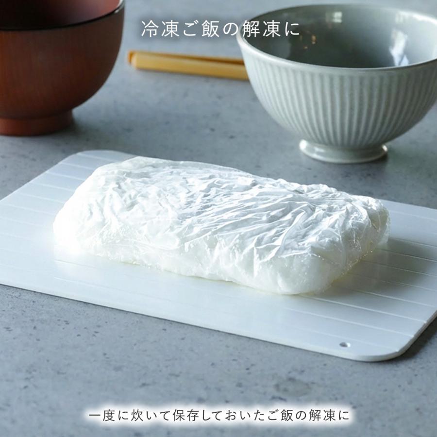 置くだけ解凍 急速解凍 自然解凍 調理器具 キッチン用品 時短 ｜ 食洗 粗熱取りもできる解凍プレートS アイボリーホワイト  KEYUCA(ケユカ) | KEYUCA | 07