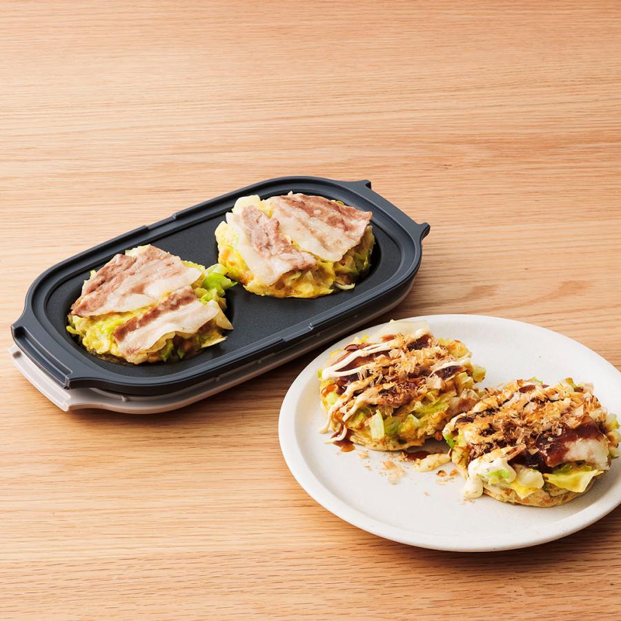 キッチン用品 電子レンジ用品 調理器具 直火並み 蒸し器 時短 食洗機可 ｜ 【電子レンジ専用】簡単レンジグリル スリム2連 ウォームグレー  KEYUCA(ケユカ) | KEYUCA | 12