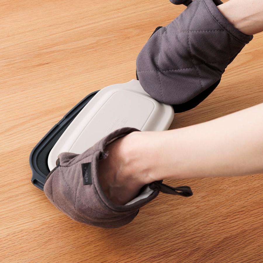 キッチン用品 電子レンジ用品 調理器具 直火並み 蒸し器 時短 食洗機可 ｜ 【電子レンジ専用】簡単レンジグリル スリム2連 ウォームグレー  KEYUCA(ケユカ) | KEYUCA | 02