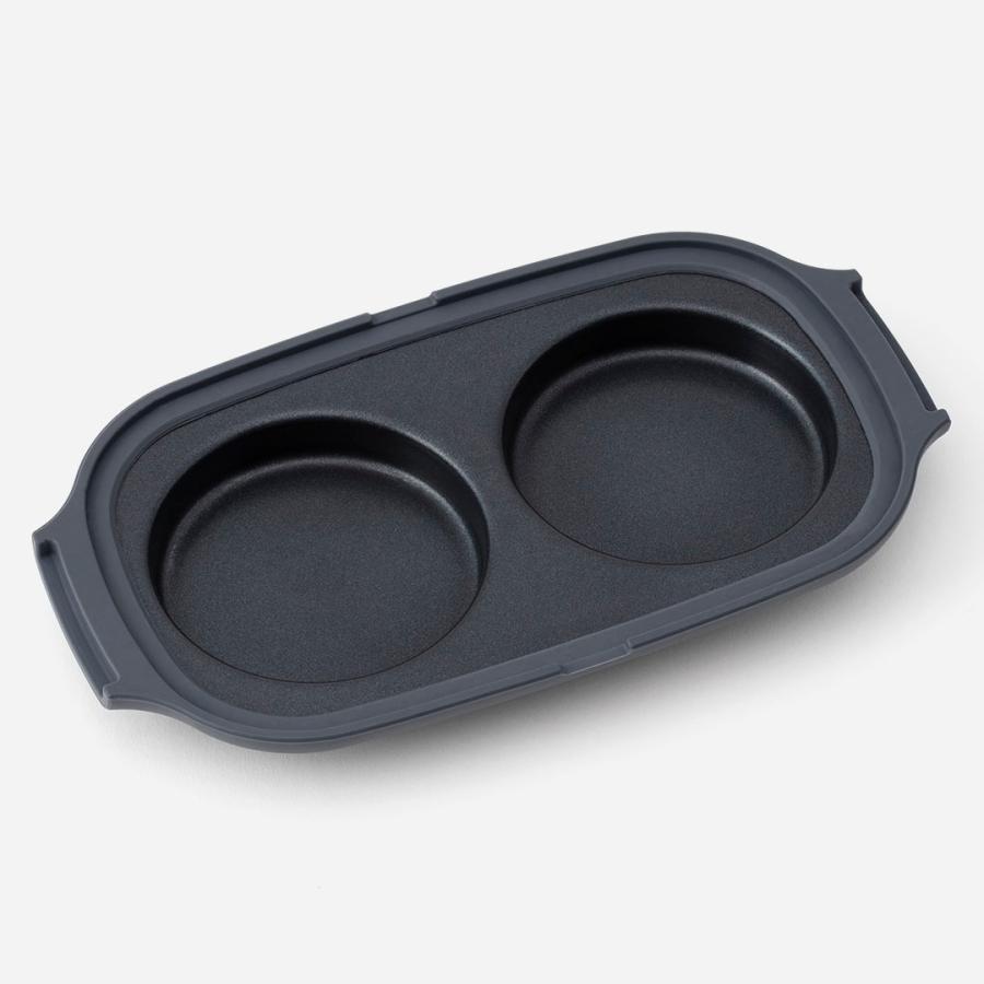 キッチン用品 電子レンジ用品 調理器具 直火並み 蒸し器 時短 食洗機可 ｜ 【電子レンジ専用】簡単レンジグリル スリム2連 ウォームグレー  KEYUCA(ケユカ) | KEYUCA | 05