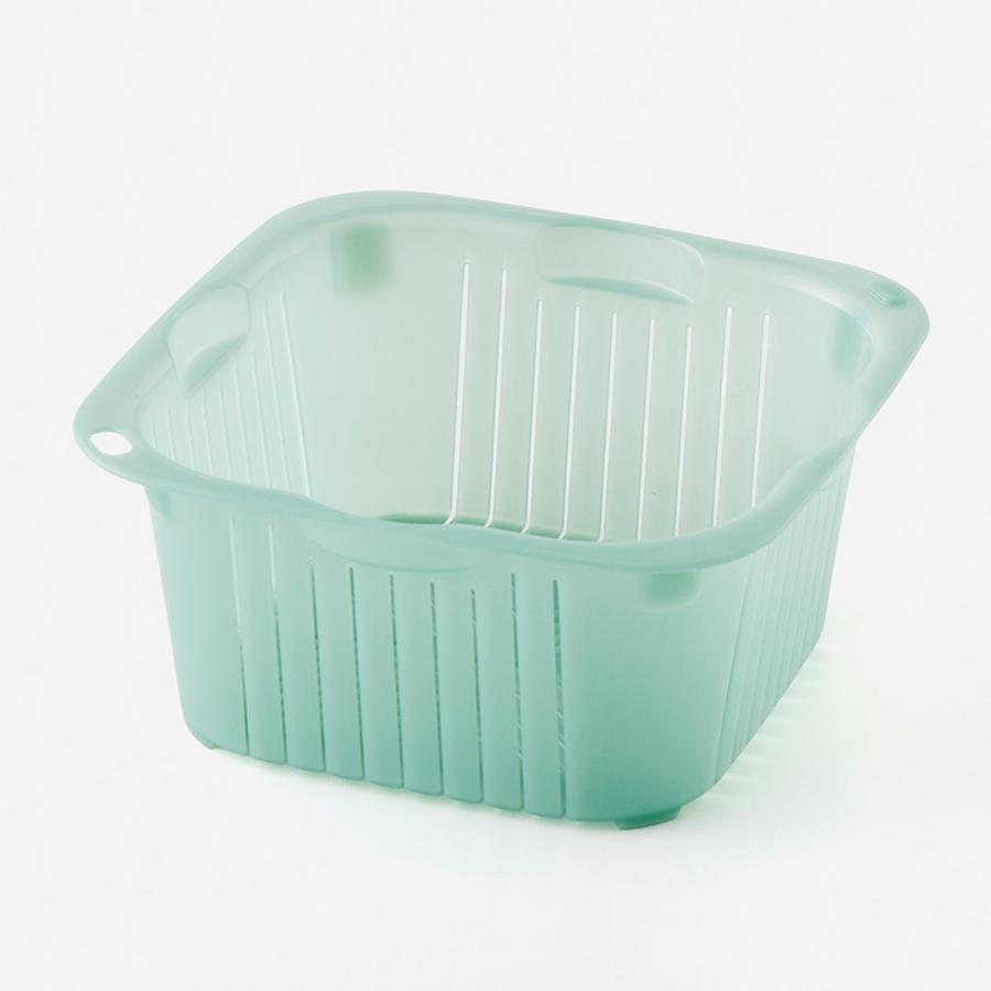 国産 キッチン用品 調理 料理 蒸し料理 シンプル おしゃれ ｜ レンジで使える角型ザルボウル4点セット  KEYUCA(ケユカ) | KEYUCA | 11