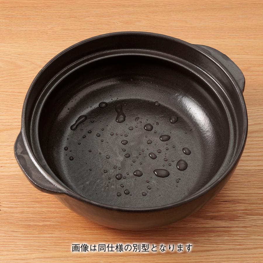国産 キッチン用品 陶器 電子レンジ対応 直火対応 無地 ｜ 食洗機対応【萬古焼】焦げ付き落としやすい土鍋6号 ブラック  KEYUCA(ケユカ) | KEYUCA | 05