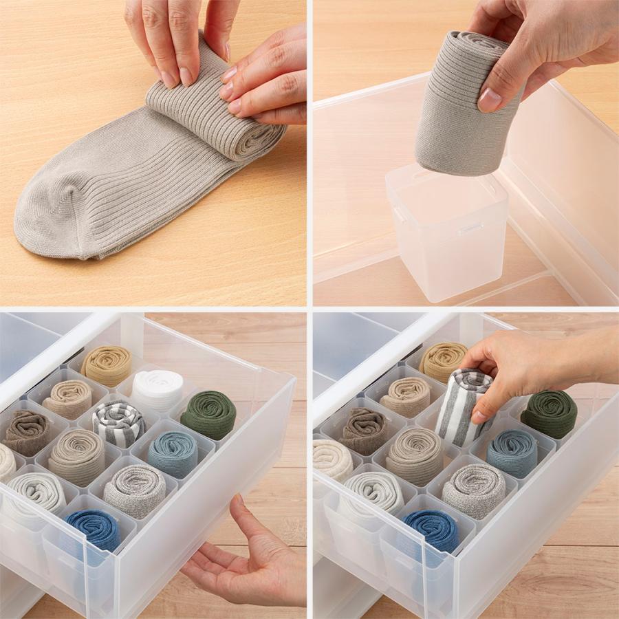 国産 雑貨 収納用品 収納 収納ボックス 物入れ 無地 シンプル ｜ 連結できる小物収納カップM 6個組  KEYUCA(ケユカ) | KEYUCA | 07