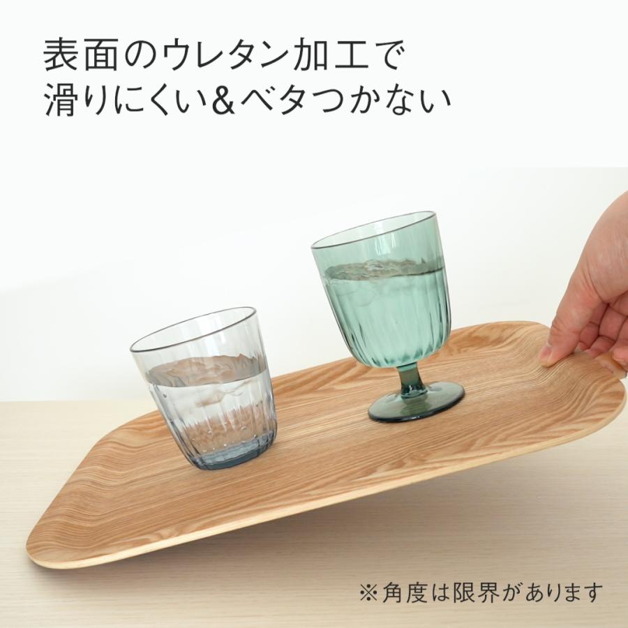 KEYUCA（ケユカ） トレイ お盆 滑らない 木製 34cm ランチョン 天然木