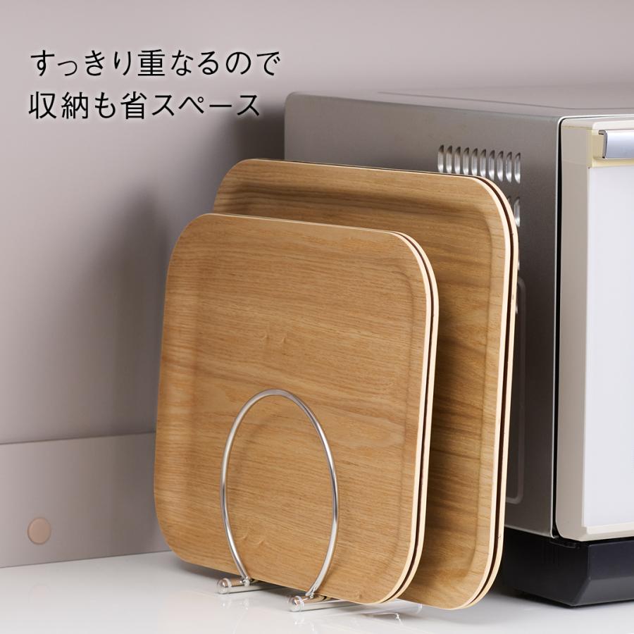 KEYUCA（ケユカ） トレイ お盆 滑らない 木製 34cm ランチョン 天然木