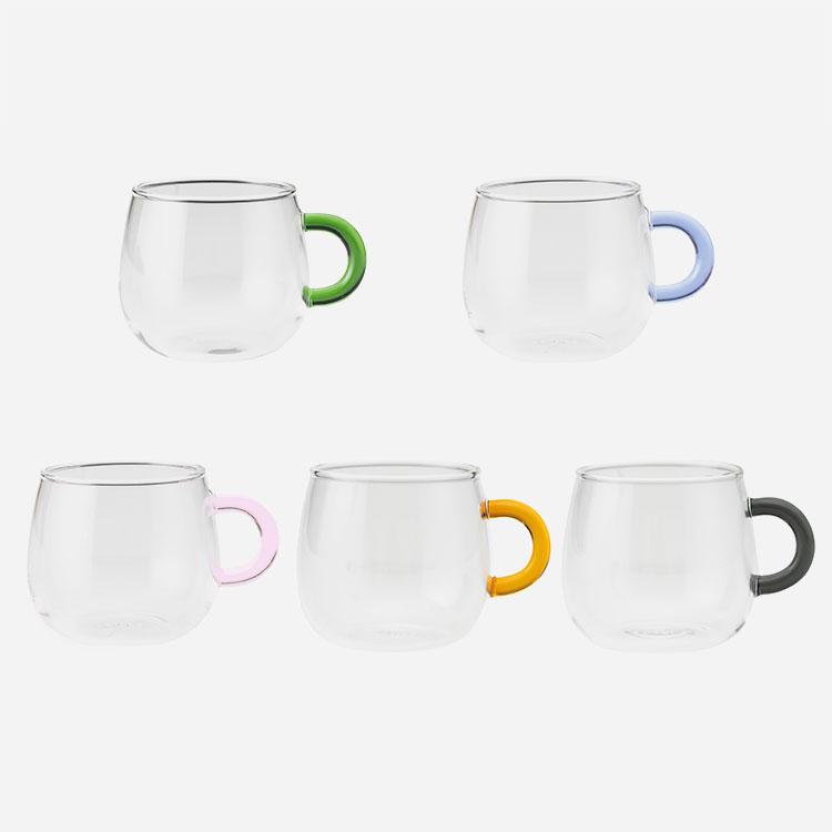 マグカップ ティーカップ 耐熱ガラス マグ コーヒー [【WEB限定】maco 耐熱ガラスティーカップ 同色2個セット KEYUCA ケユカ] | KEYUCA | 01