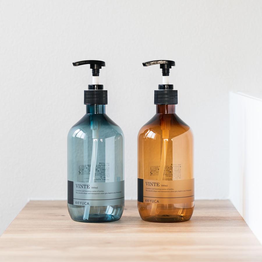 ソープディスペンサー 詰め替えボトル シャンプーボトル ディスペンサーボトル シャンプーVINTE ボトル 500ml KEYUCA ケユカ