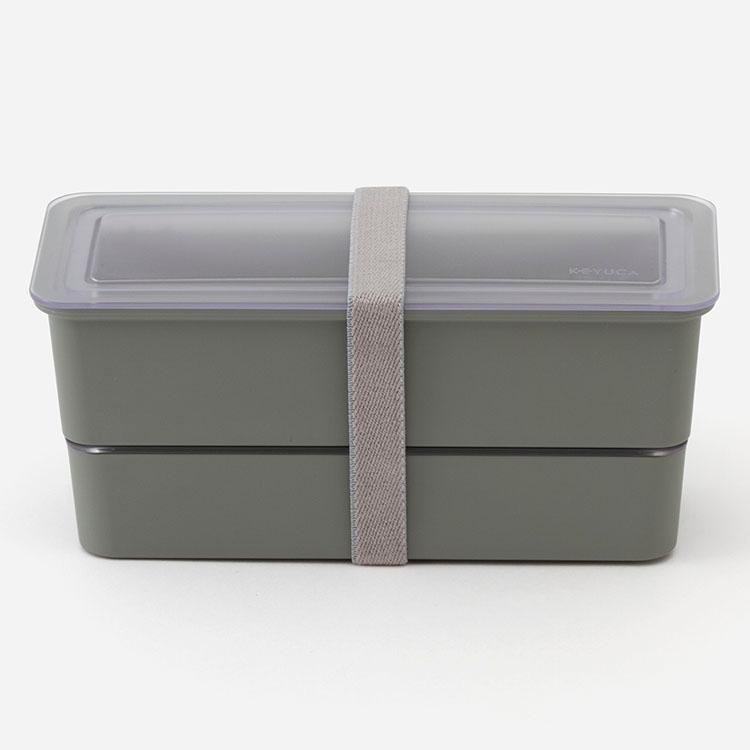 二段式弁当箱 グレー　２個 楽天市場】お弁当箱 メタリックスタイル 850ml 2段 （ 弁当箱