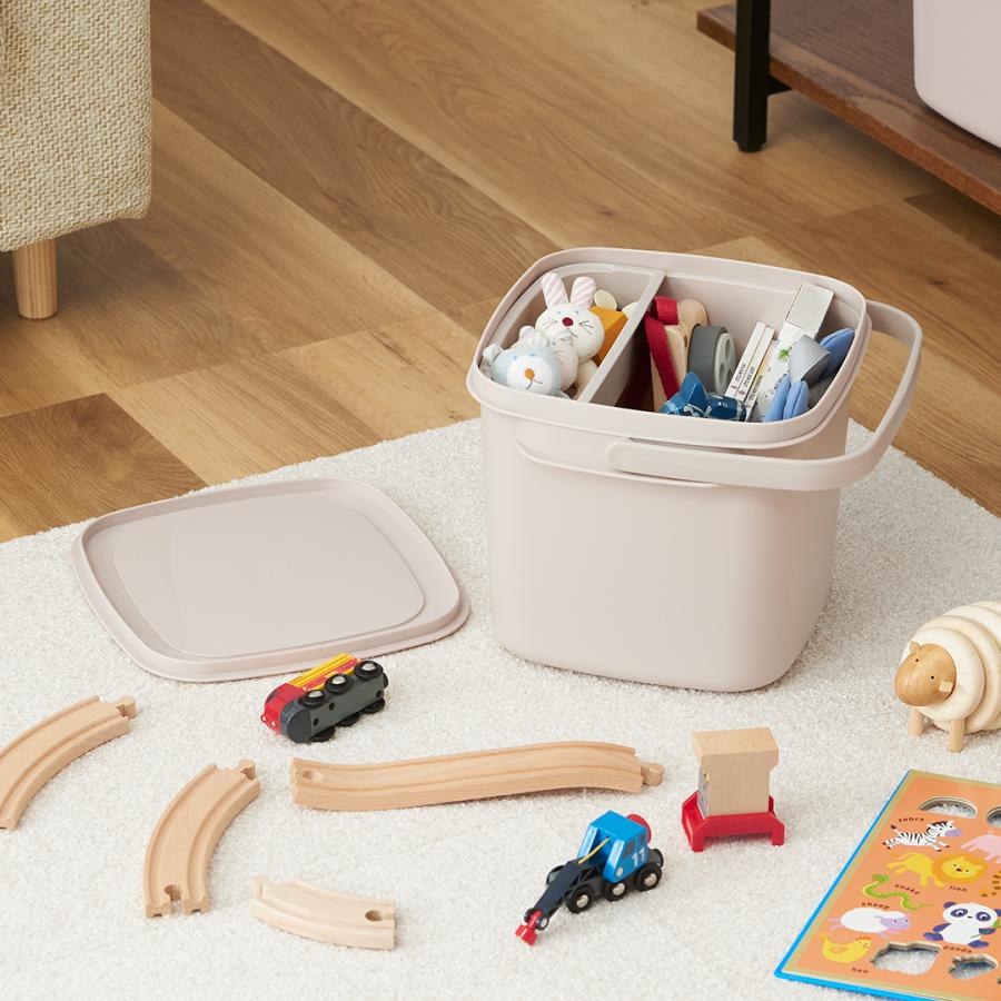 バケツ 蓋付き バスケット 掃除道具 おもちゃ収納 つけ置き フタ付き 目盛り付き[四角い収納バケツ 9L KEYUCA ケユカ] | KEYUCA | 13