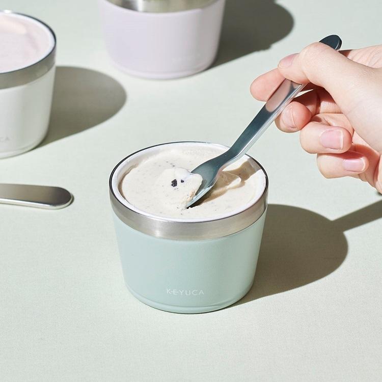 KEYUCA（ケユカ） 食器 器 保冷 冷凍食品 アイスクリーム おしゃれ カップ 真空カップ 保冷カップ[ステンレスミニアイスカップ ...