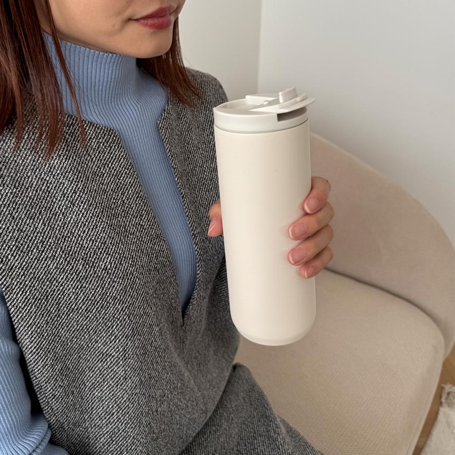 KEYUCA 水筒 タンブラー 500ml ステンレス 真空断熱 保温 保冷 蓋付き