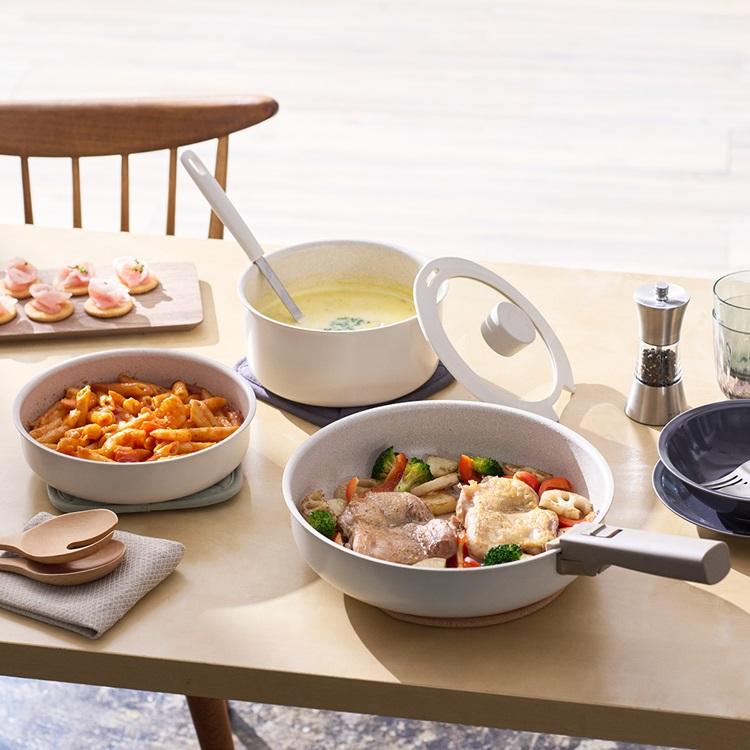 KEYUCA（ケユカ） フライパンセット 取っ手がとれる IH ガス火