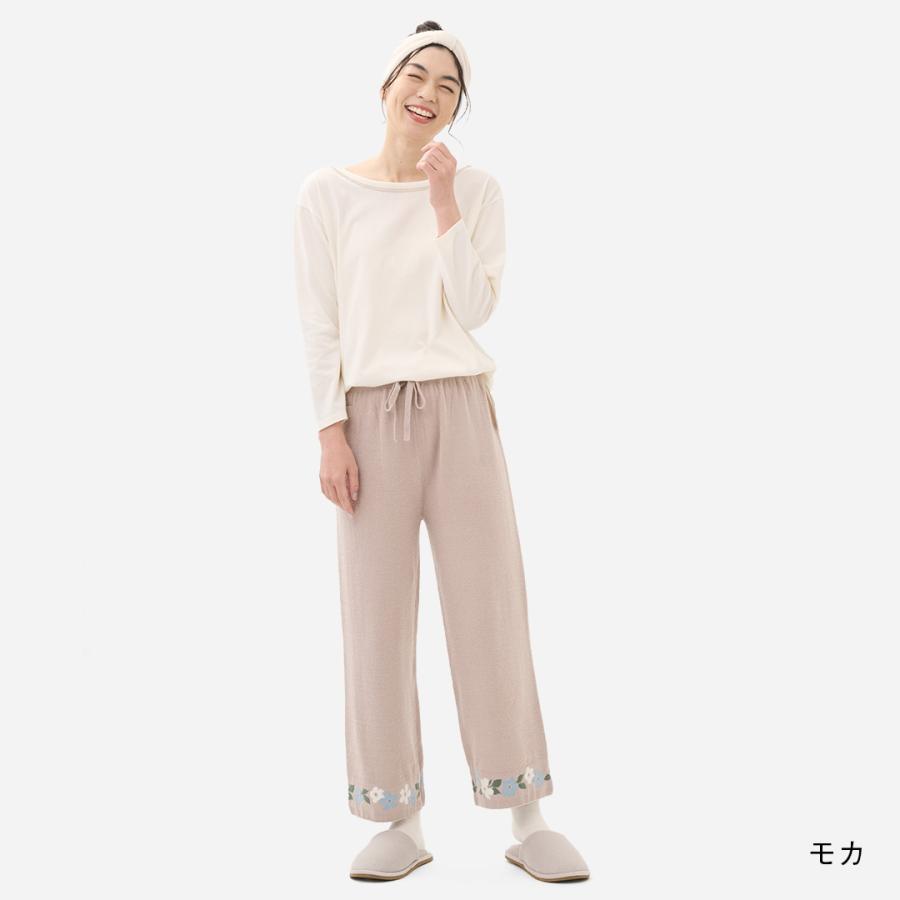 ルームウェア 部屋着 パンツ カットソー 上下セット レディース おしゃれ 通販 ｜ 長袖フラワーニットパンツセットアップ KEYUCA(ケユカ) | KEYUCA | 01