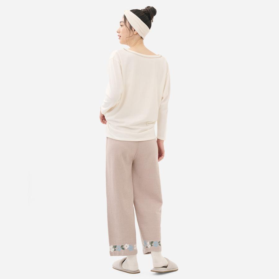 ルームウェア 部屋着 パンツ カットソー 上下セット レディース おしゃれ 通販 ｜ 長袖フラワーニットパンツセットアップ KEYUCA(ケユカ) | KEYUCA | 04