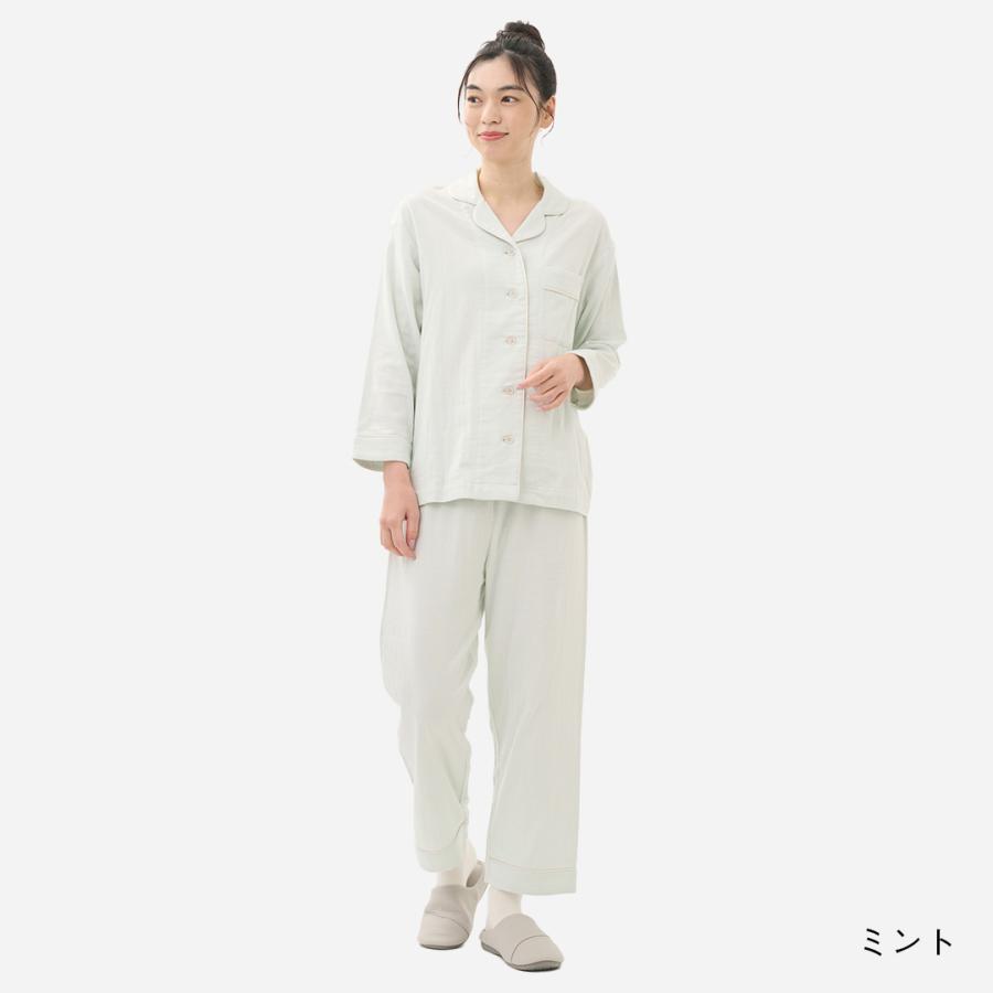 パジャマ 寝間着 上下セット 伸縮性 レディース｜ ケユカナイトウェア ストレッチガーゼセットアップ KEYUCA(ケユカ) | KEYUCA | 01