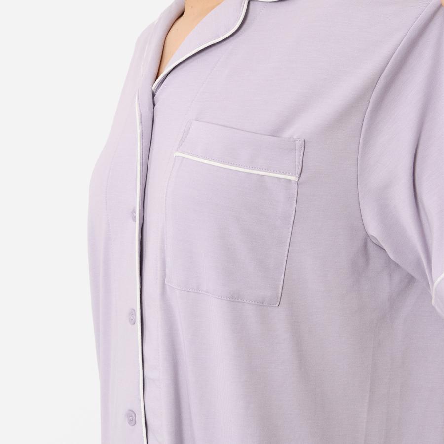 半袖パジャマ  上下セット 睡眠の質  体型カバー ｜ ケユカナイトウェア 接触冷感なめらかベア天半袖パジャマセットアップ KEYUCA(ケユカ) | KEYUCA | 04