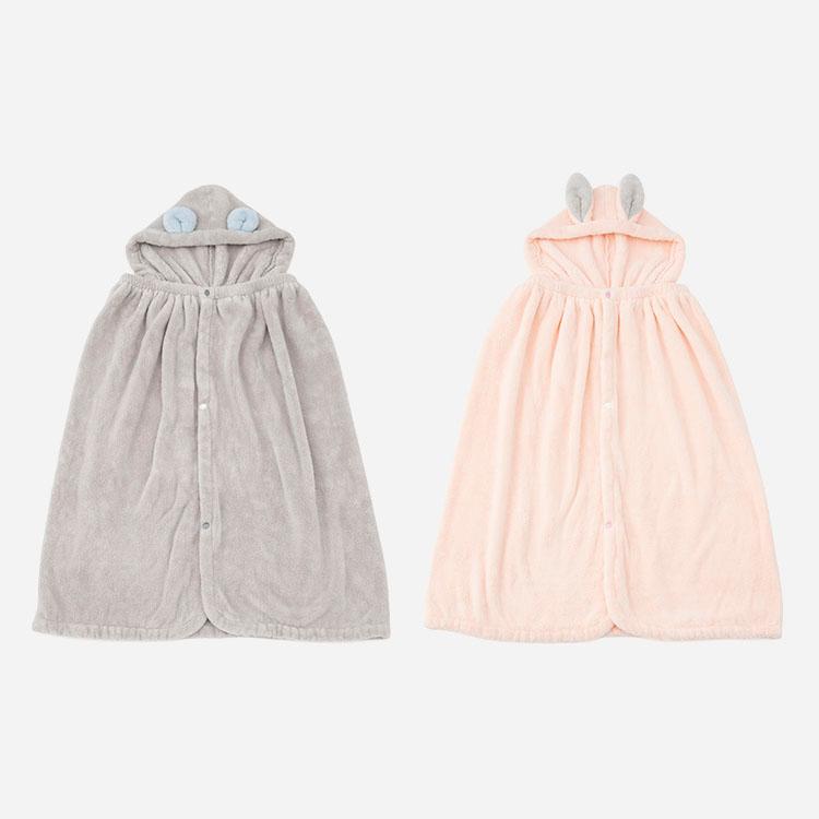 2枚セット YUKI フード付きタオル 赤 ゆきんこ 2枚セット YUKI フード