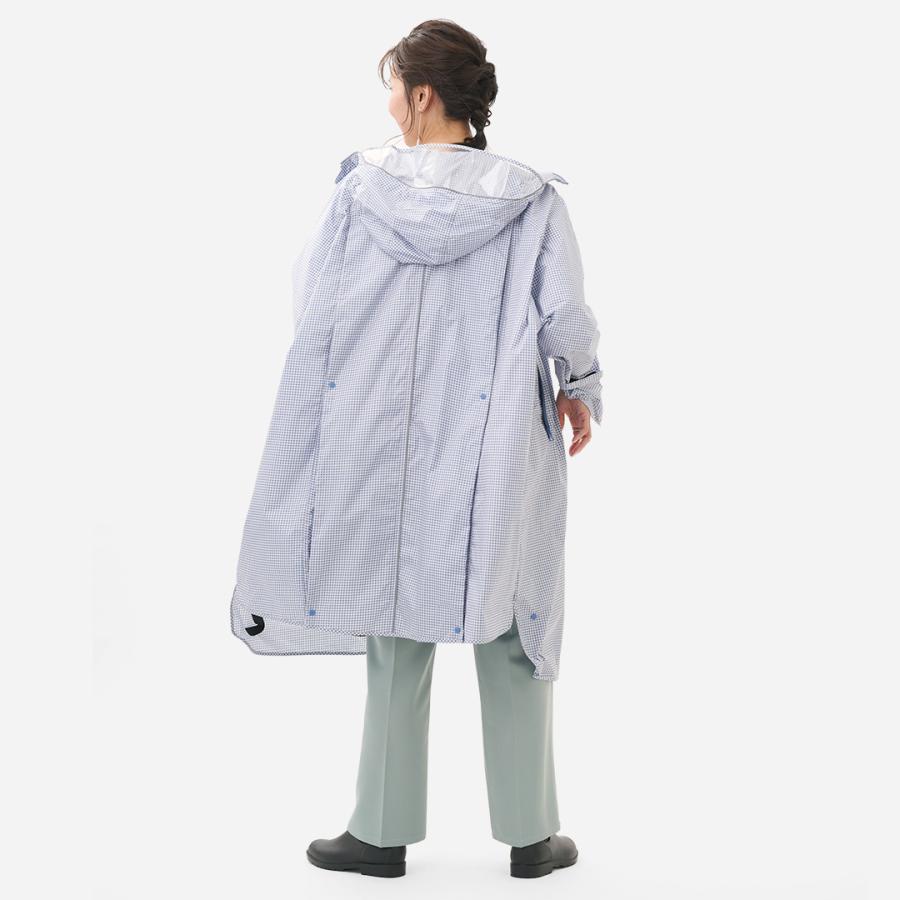KEYUCA（ケユカ） レインポンチョ カッパ 雨具 透明つば バイザー付き
