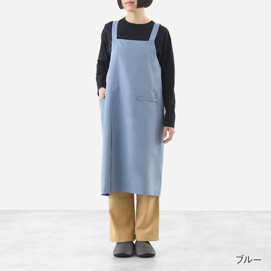 KEYUCA（ケユカ） エプロン キッチンエプロン 無地 かぶる バック