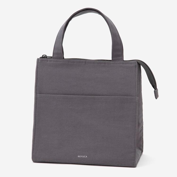 お弁当グッズ 保冷バッグ 弁当袋 トート型 弁当入れ 無地 シンプル｜ 保冷ランチトートバッグ グレー  KEYUCA(ケユカ) | KEYUCA