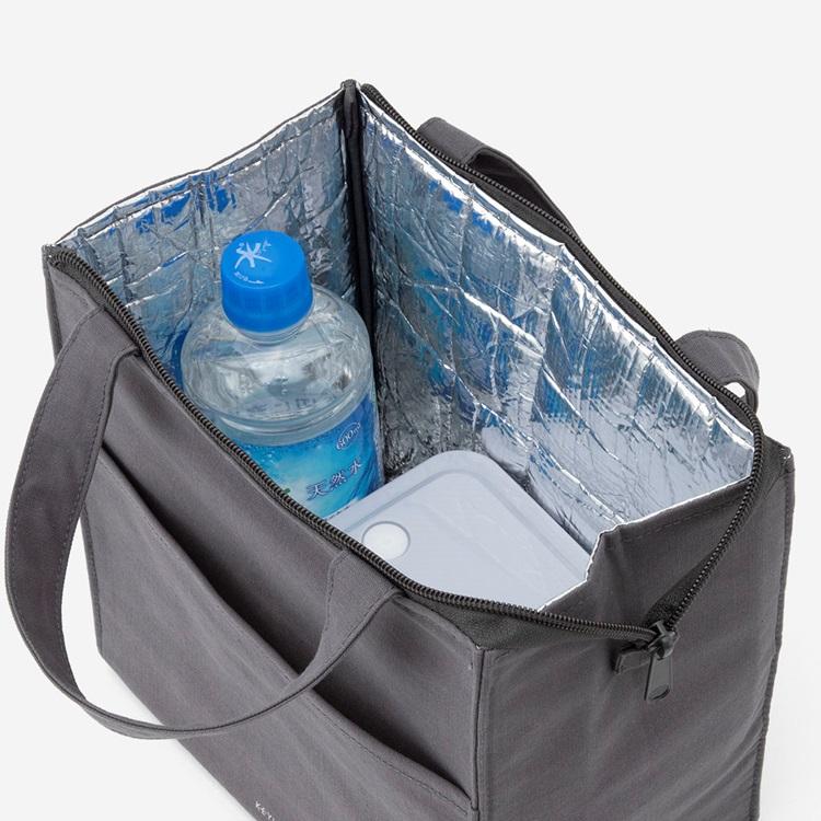 お弁当グッズ 保冷バッグ 弁当袋 トート型 弁当入れ 無地 シンプル｜ 保冷ランチトートバッグ グレー  KEYUCA(ケユカ) | KEYUCA | 01