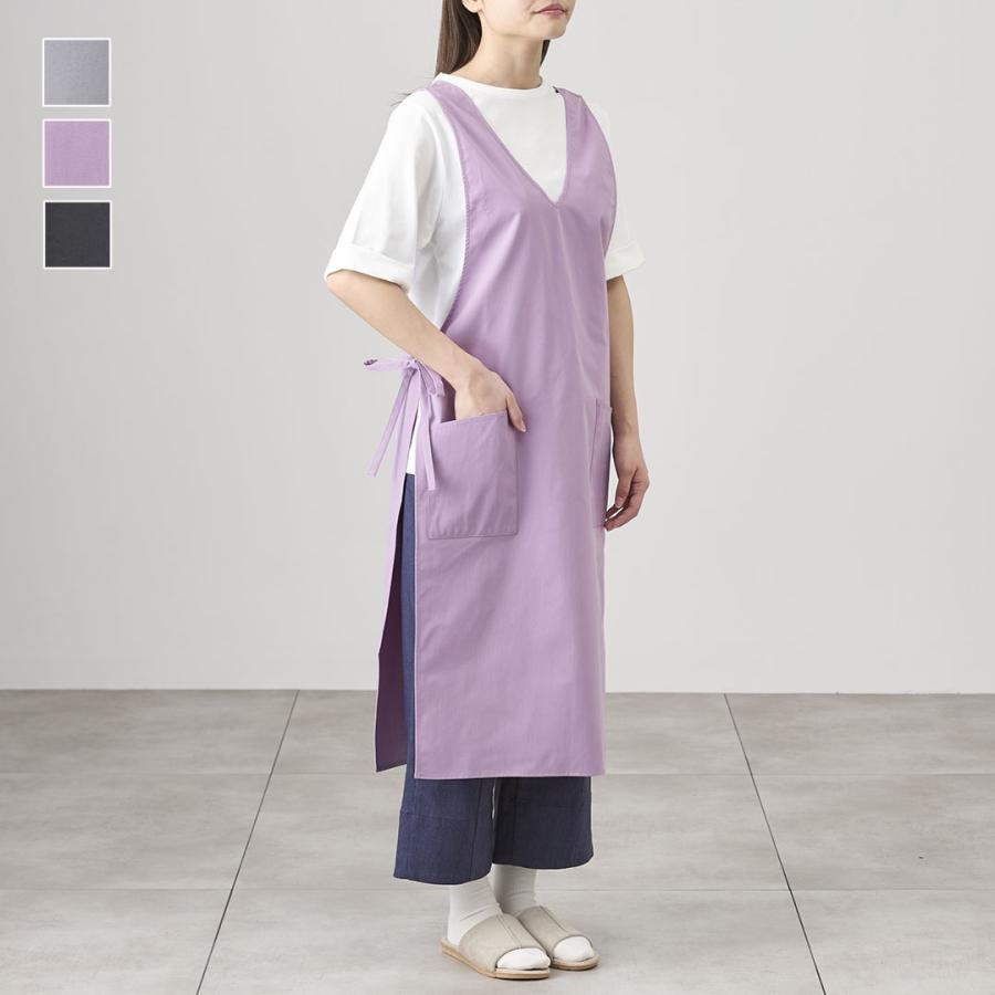 エプロン ワンピース 家事 撥水加工 サイドスリット ポケット付き｜ 撥水ワンピースエプロン  KEYUCA(ケユカ) | KEYUCA