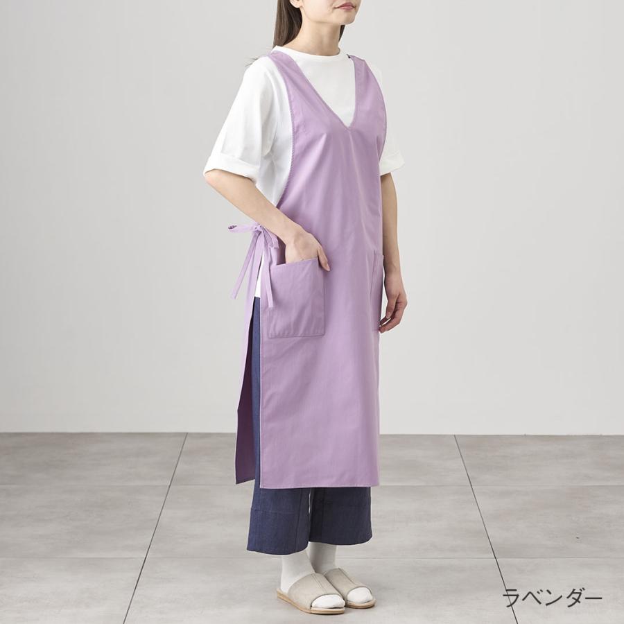 エプロン ワンピース 家事 撥水加工 サイドスリット ポケット付き｜ 撥水ワンピースエプロン  KEYUCA(ケユカ) | KEYUCA | 02