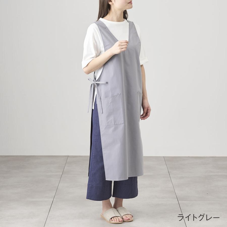 エプロン ワンピース 家事 撥水加工 サイドスリット ポケット付き｜ 撥水ワンピースエプロン  KEYUCA(ケユカ) | KEYUCA | 03