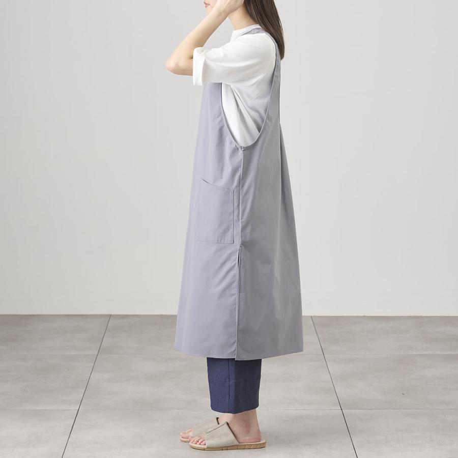 エプロン ワンピース 家事 撥水加工 サイドスリット ポケット付き｜ 撥水ワンピースエプロン  KEYUCA(ケユカ) | KEYUCA | 04