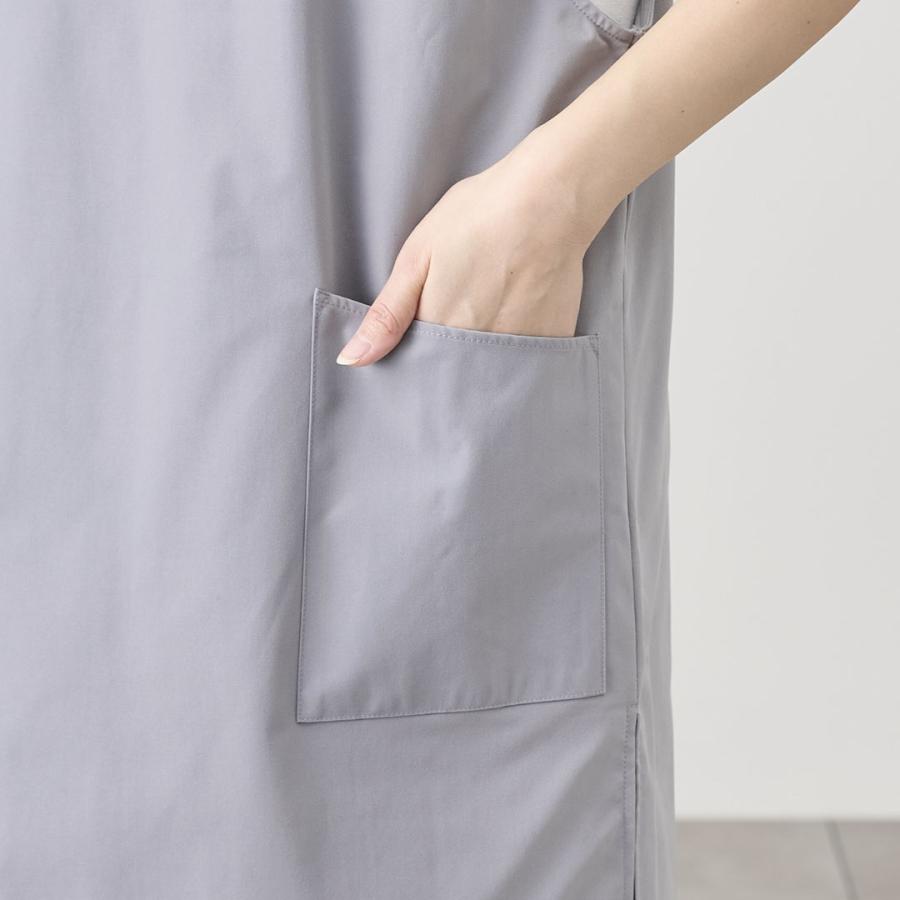 エプロン ワンピース 家事 撥水加工 サイドスリット ポケット付き｜ 撥水ワンピースエプロン  KEYUCA(ケユカ) | KEYUCA | 06