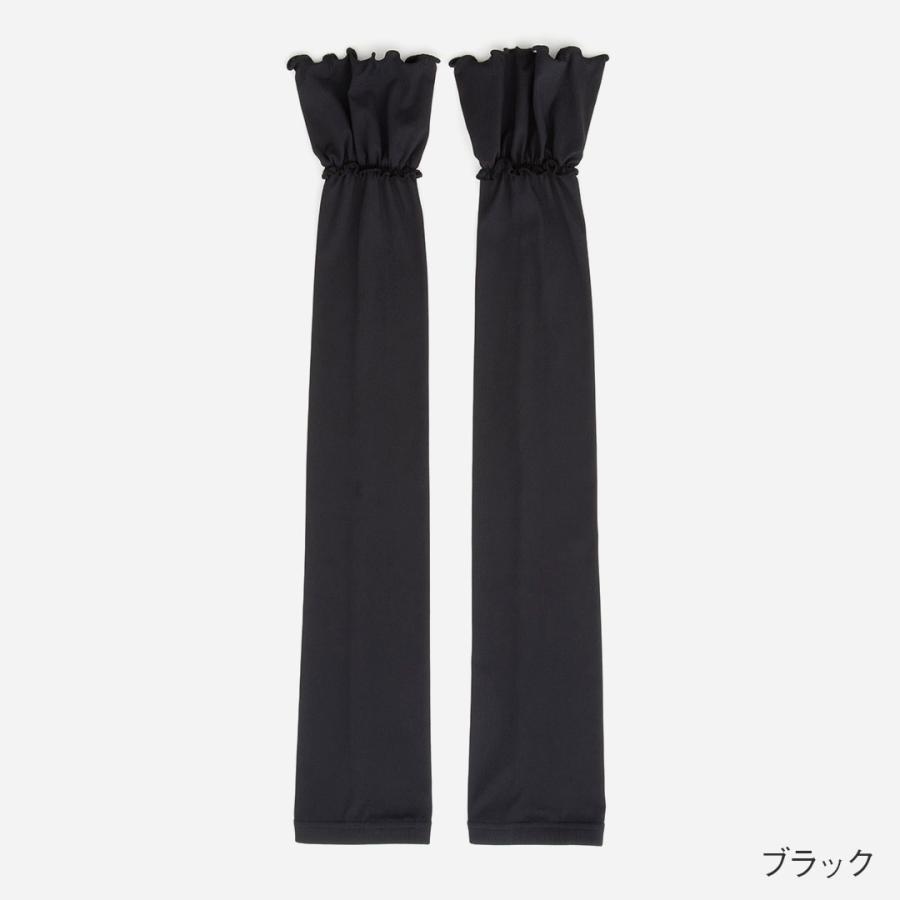 レディース 服飾雑貨 UVカット 洗える シンプル おしゃれ uv 冷感 ｜ 接触冷感 手のひらオープンリブフレア アームカバー ロング KEYUCA(ケユカ) | KEYUCA | 02