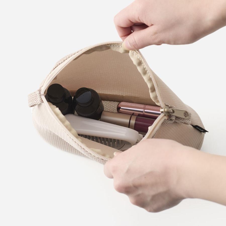 KEYUCA（ケユカ） ポーチ ラウンド型 メッシュ素材 持ち運び 便利