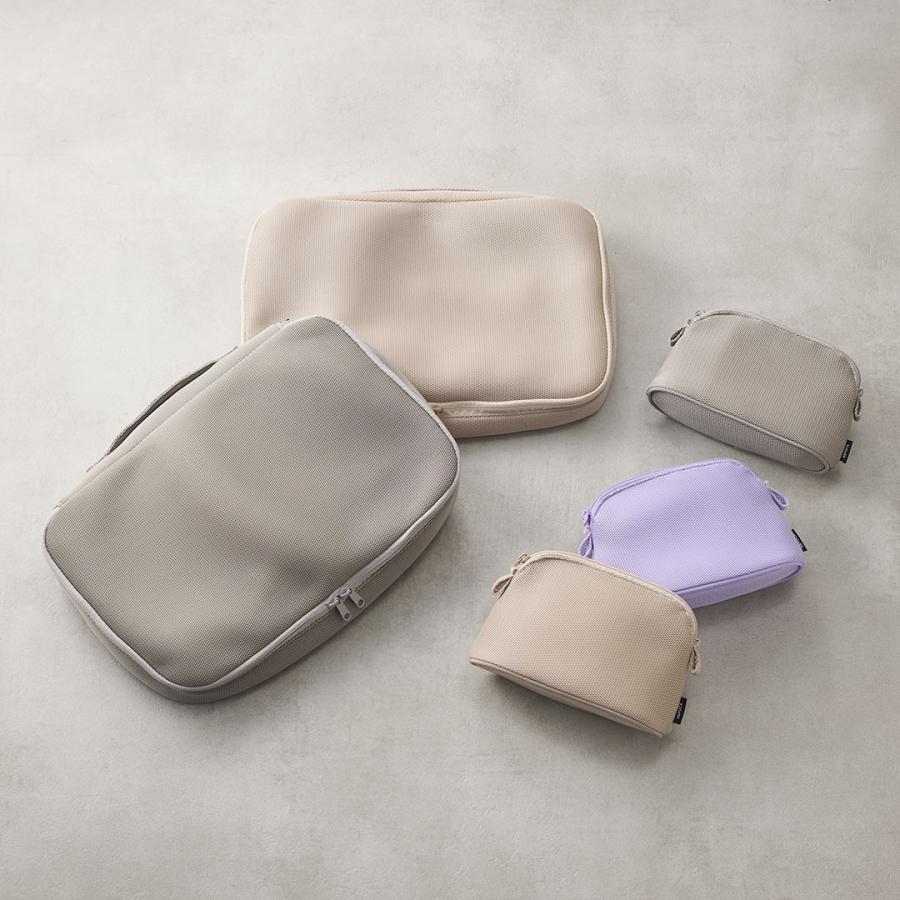 KEYUCA（ケユカ） ポーチ ラウンド型 メッシュ素材 持ち運び 便利