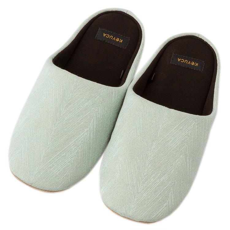 最前線の 洗えるスリッパ 部屋履き 室内履き 洗濯可能 滑り止め付き シンプル おしゃれ 来客用 モヨウルームシューズ セン グリーン Keyuca ケユカ 1 419円 Sarozambia Com